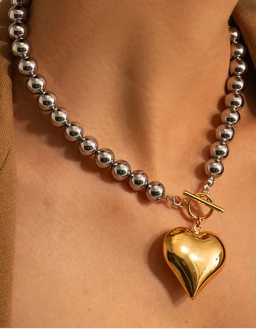 Chunky Heart Necklace | Sexy Modest