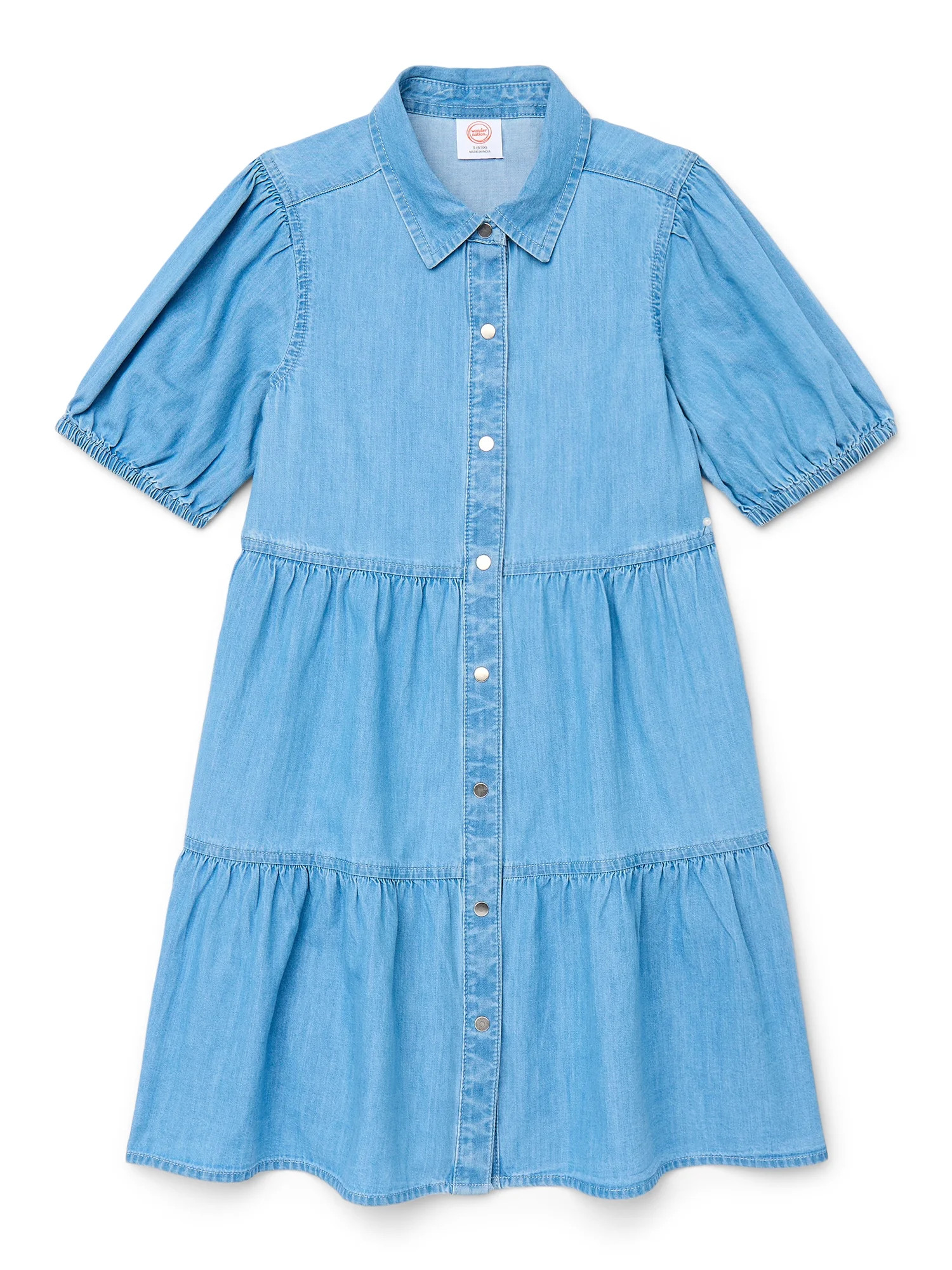 Wonder Nation Girls Denim Dress Sizes 4-18 & Plus | Walmart (US)