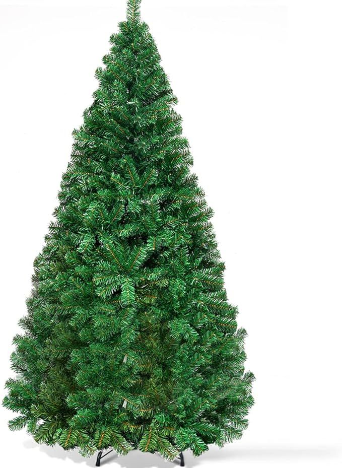 Goplus 6ft Artificial Christmas Tree, Unlit Christmas Pine Tree with 650 PVC Branch Tips, Foldabl... | Amazon (US)