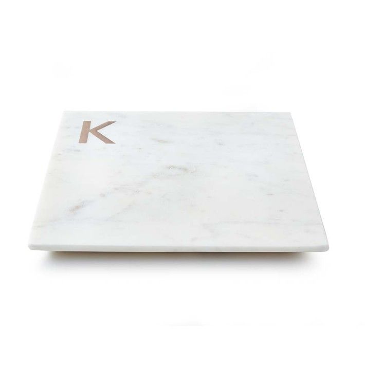 White Marble Monogram Boards, K | Williams-Sonoma