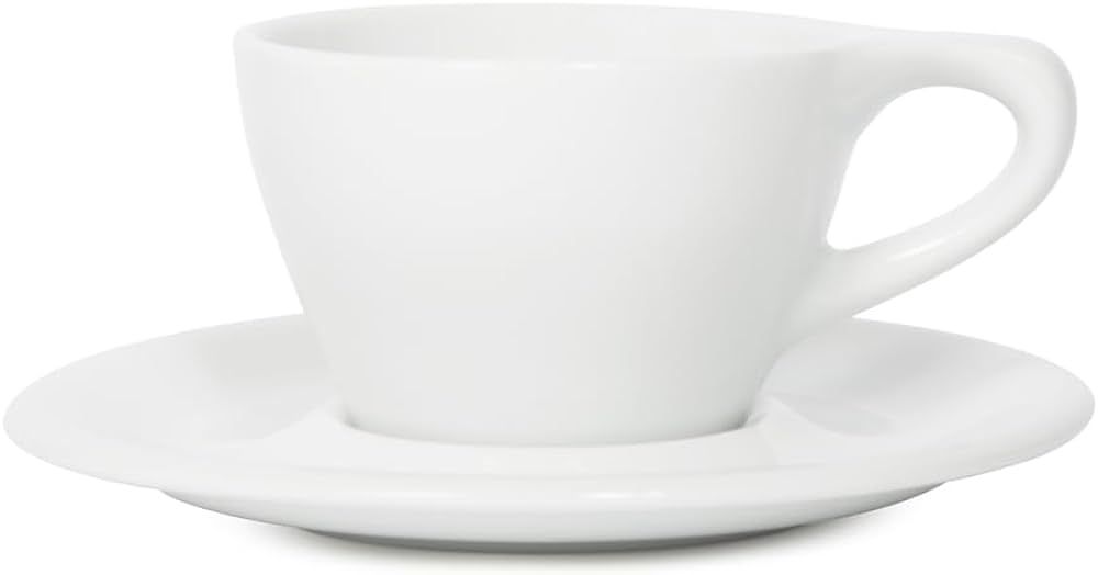 notNeutral LINO Porcelain Cup & Saucer Double Cappuccino 6 oz (White, 2) | Amazon (US)