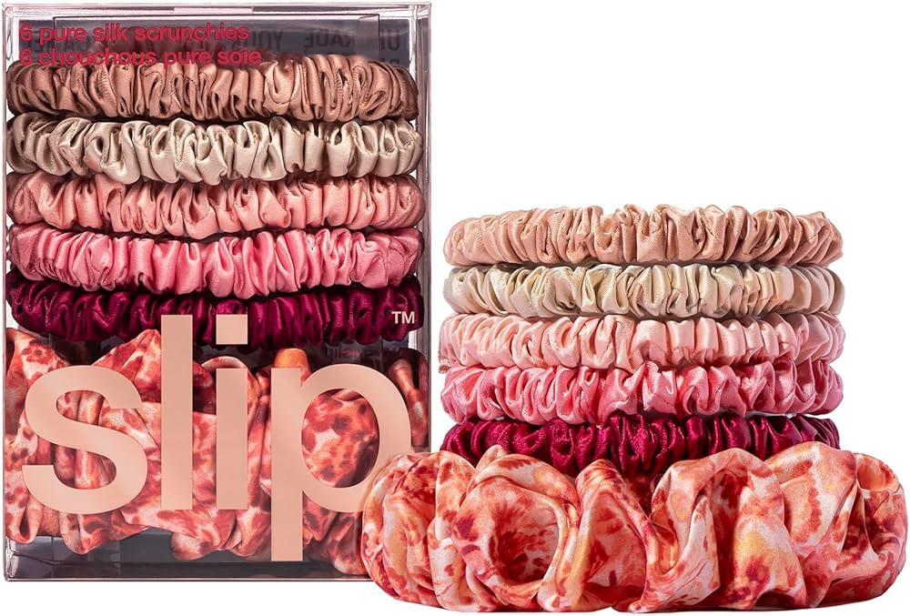 Slip Silk Pure Silk Scrunchies - Flora Set - 100% Pure 22 Momme Mulberry Silk Scrunchies for Wome... | Amazon (US)