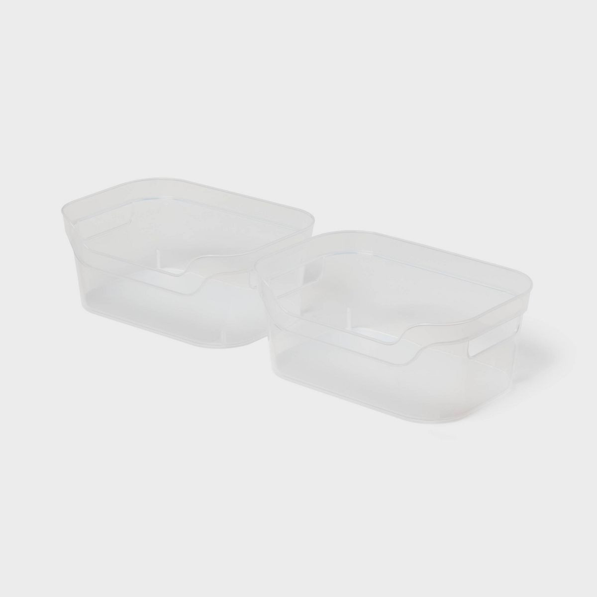 3pk Small Open Front Storage Bins Clear - Brightroom™ | Target