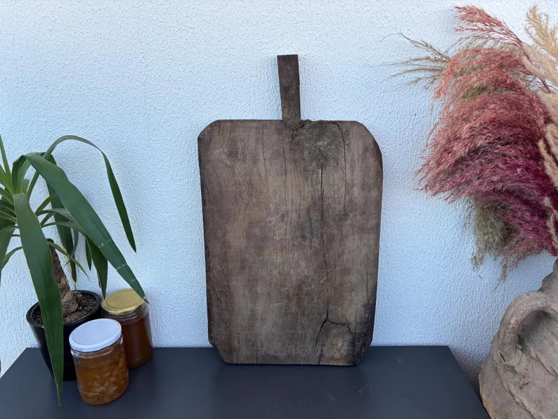 Vintage Farmhouse Wooden Bread Board | Rustic Kitchen Decor - Etsy | Etsy (US)