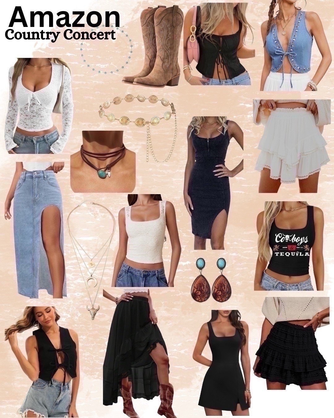 Rodeo trip. Country concert outfit. Western style. Country outfit. Cowboy boots. Turquoise jewelry. Western outfit. Denim outfit. Amazon fashion. Nashville outfit

#LTKootd #LTKSeasonal #LTKTravel