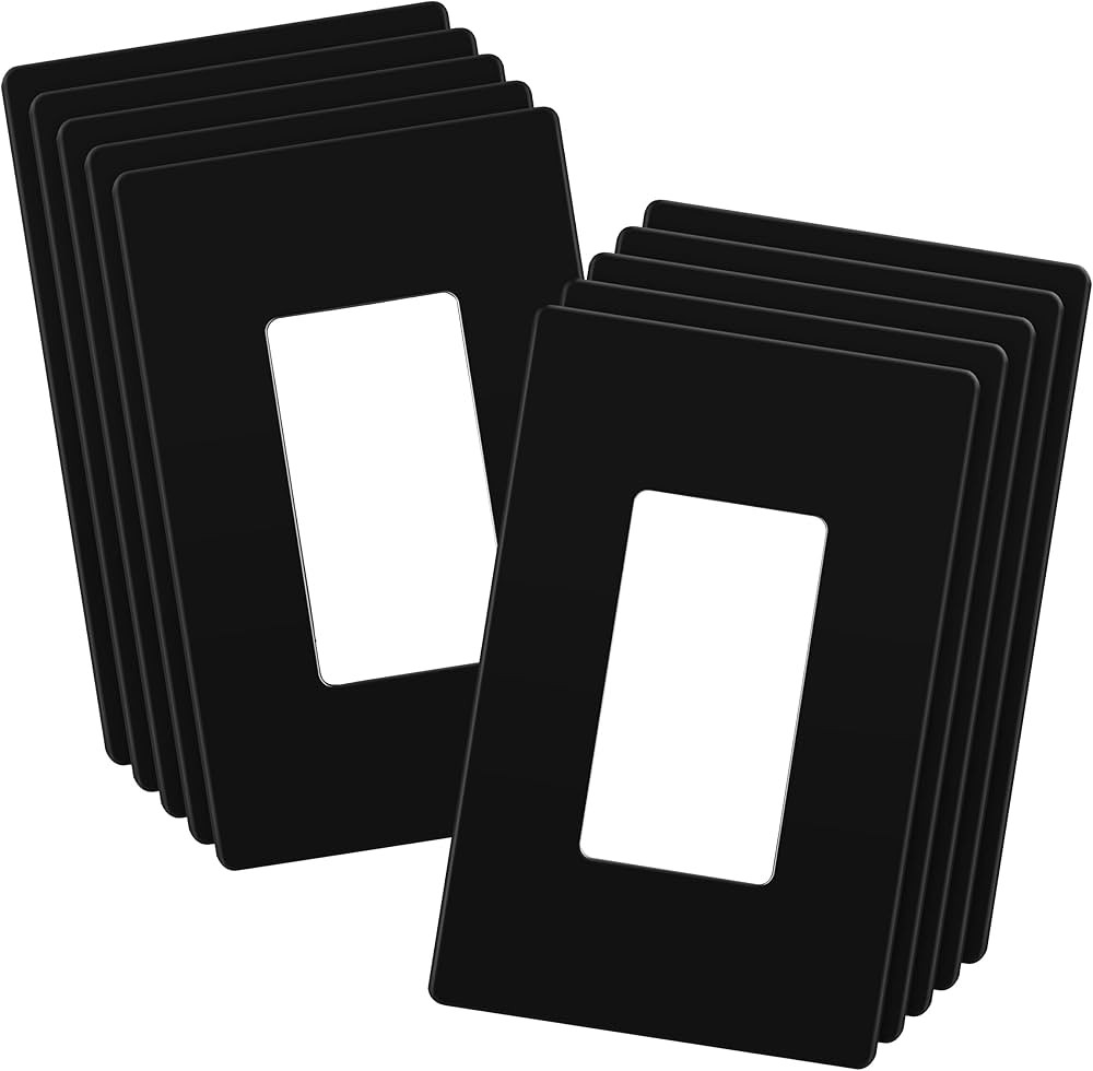 LIDER Matte Finish Decorator Switch Cover, Screwless Wall Plate, Mid-Size 1-Gang 4.88" x 3.11", U... | Amazon (US)