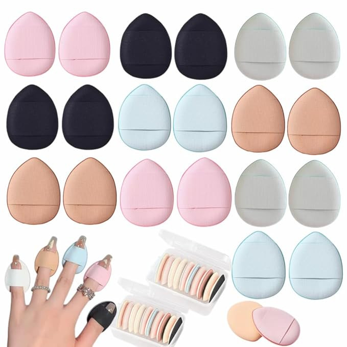 Finger Puff 20 Pcs And 30 Pcs Mini Makeup Puff Suitable For Foundation Concealer Face Powder Eye ... | Amazon (US)