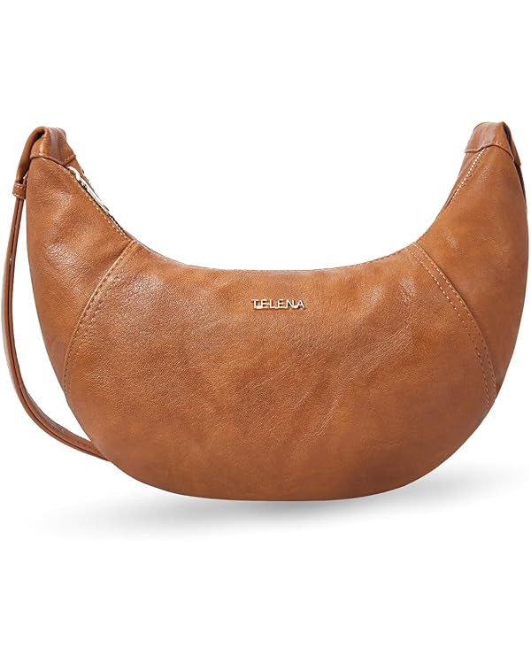 Telena Crossbody Bags for Women Leather Saddle Bag Hobo Shoulder Purse with Adjustable Strap | Amazon (US)