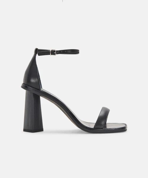 FAYLA HEELS IN BLACK LEATHER | DolceVita.com