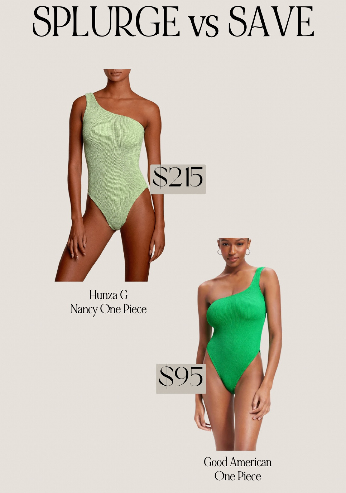 Hunza g, good American, crinkle swim, resort style 

#LTKunder100 #LTKswim #LTKSeasonal