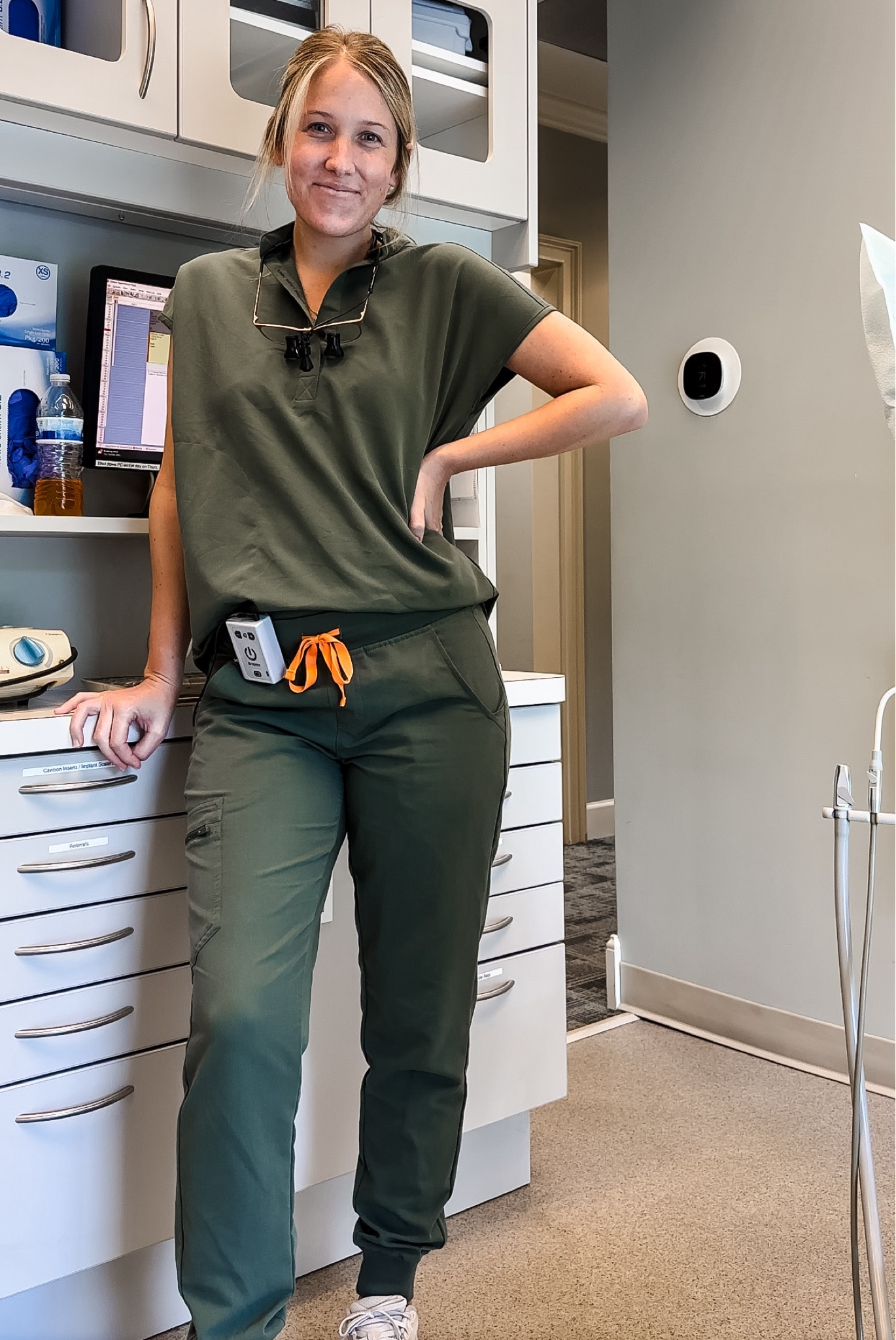 My favorite figs color is this moss. And in my tried and true style combo! Size down on the top  

#LTKWorkwear #LTKShoeCrush #LTKFindsUnder50