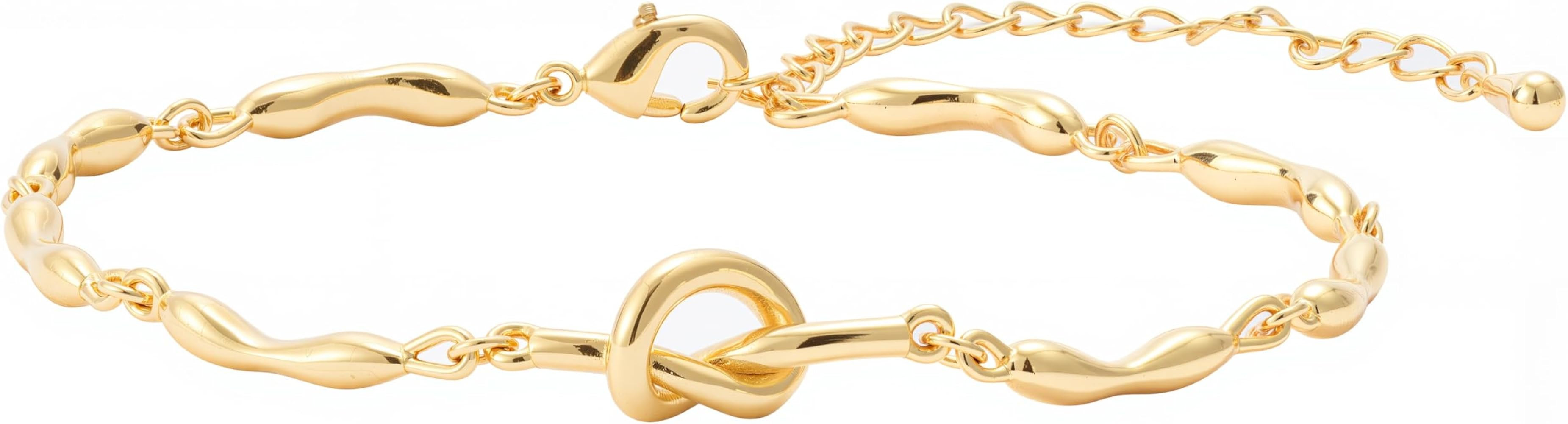 18K Gold/Silver Plated Knot Bracelet for Women, Minimalist Tie Design Bangle, Non Tarnish Waterpr... | Amazon (US)
