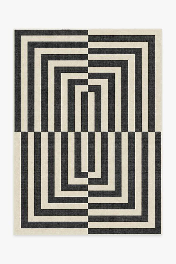 Jonathan Adler Op Art Charcoal Tufted Rug | Ruggable | Ruggable