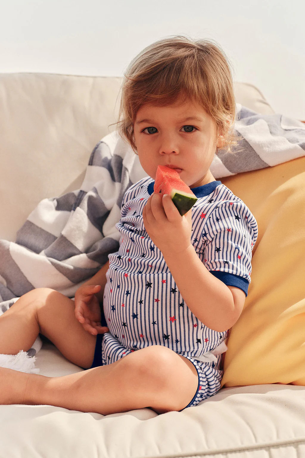 Kids Shorts Set in Star Spangled | Lake Pajamas