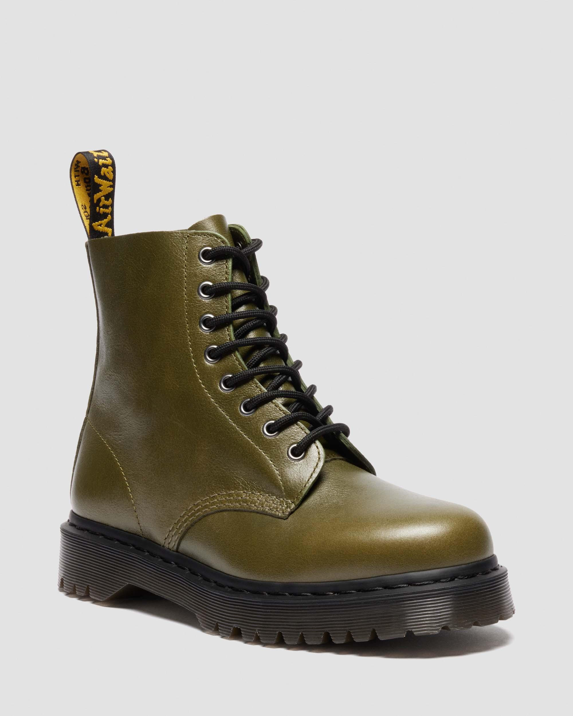 1460 Bex Eclipse Soft Leather Boots in Olive Green | Dr. Martens | Dr. Martens