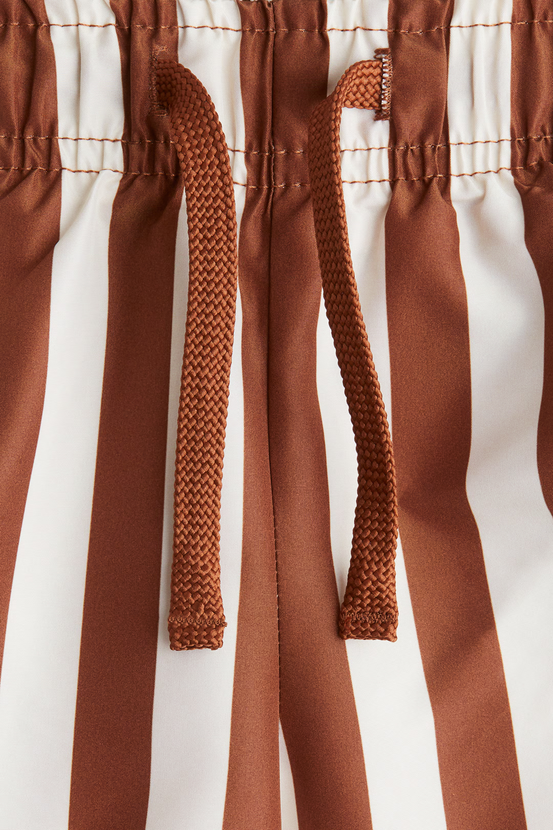 Printed Swim Shorts - Brown/white striped - Kids | H&M US | H&M (US + CA)
