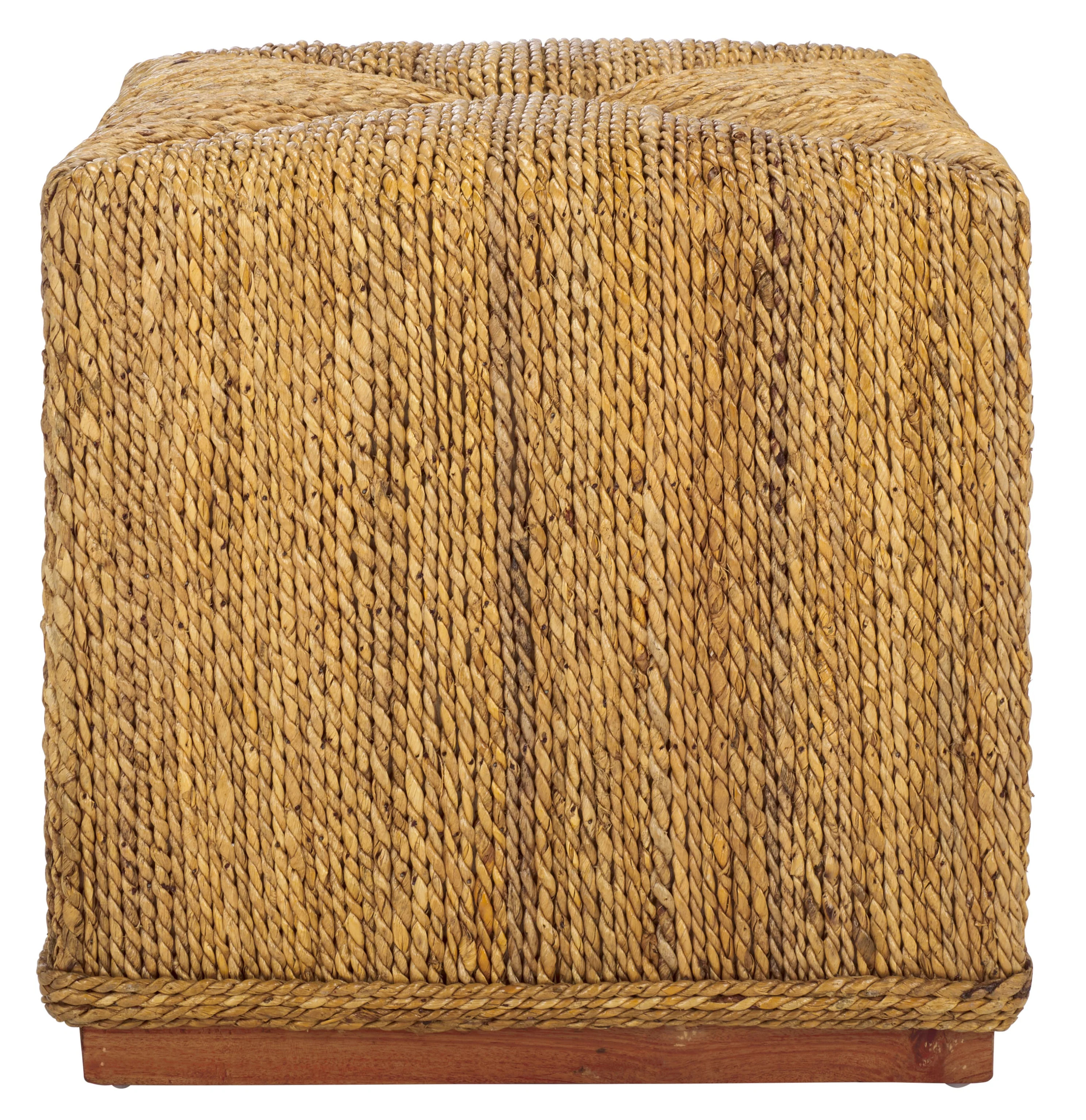 Safavieh Couture Donnabella Woven Abaca Ottoman, CWK2020 | The Enchanted Home