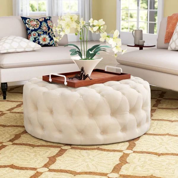 Huskins 41.73" Tufted Round Cocktail Ottoman | Wayfair North America