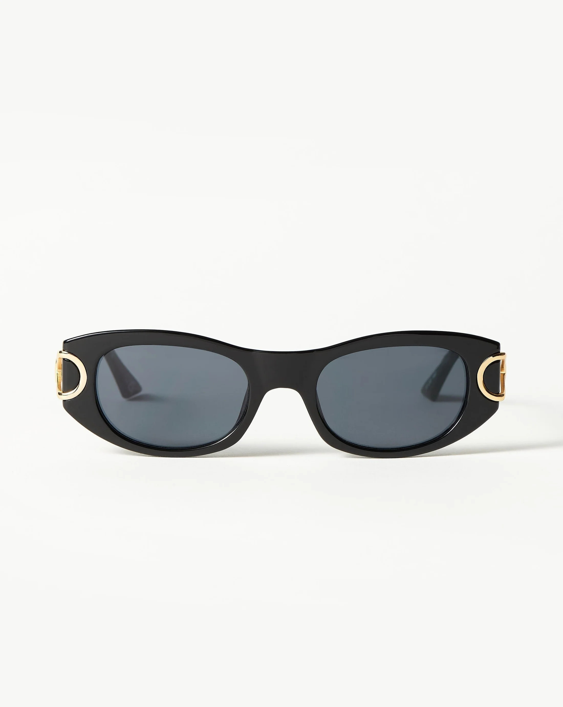 Le Specs Black Hydrus Link Oval Sunglasses | Missoma UK | Missoma UK