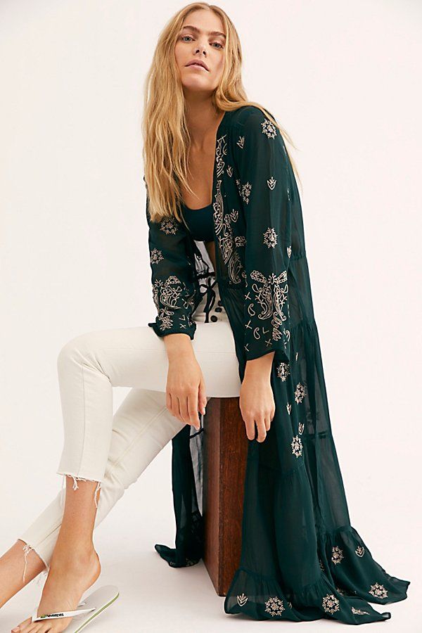 La Cienega Embroidered Kimono by NFC at Free People | Free People (Global - UK&FR Excluded)