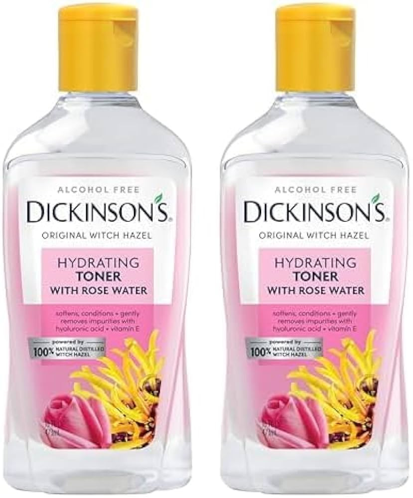 Dickinson's Enhanced Witch Hazel Hydrating Toner with Rosewater, Alcohol Free, 98% Natural Formul... | Amazon (US)