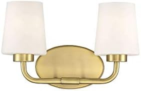 Savoy House 8-4090-2-322 Capra Mid-Century Modern White Opal Glass Bathroom Vanity Wall Light, 2-... | Amazon (US)