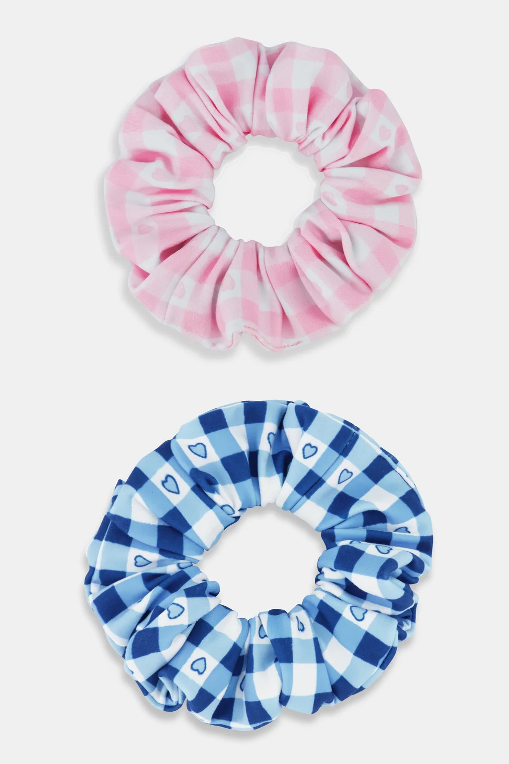 Gingham Hearts Scrunchie Set Of 2 | Roller Rabbit