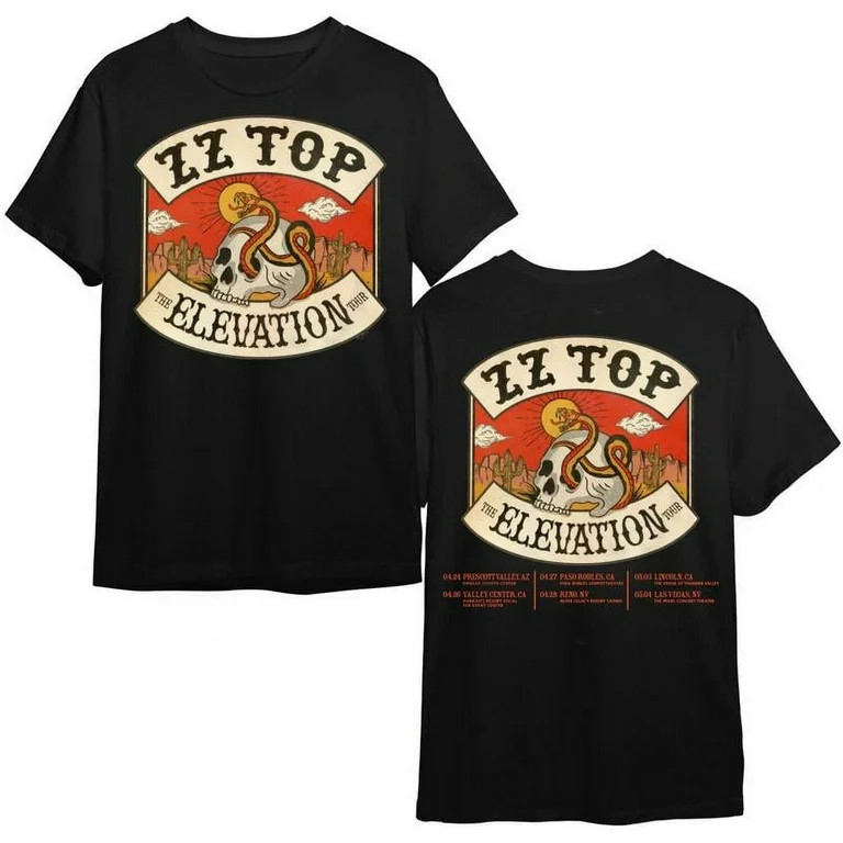 Zz Top The Elevation Tour, Zz Top 2 Sided, Zz Top Sweatshirt, Rock Music Band, Zz Top Tour 2024, ... | Walmart (US)