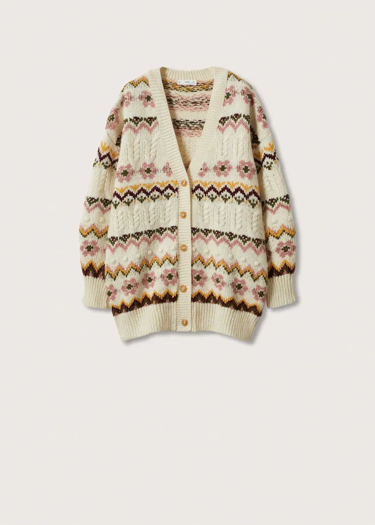 Multi-color knit cardigan -  Women | Mango USA | MANGO (US)