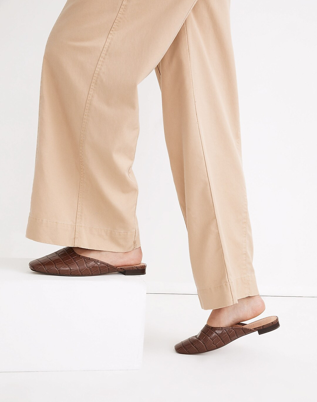 The Adelia Mule in Croc Embossed Leather | Madewell