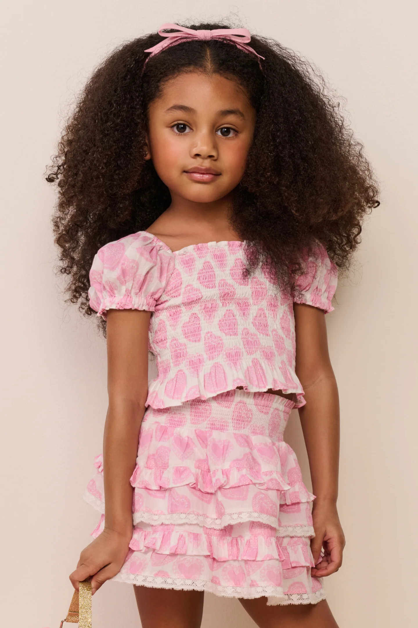 Little Girls Fabielle Heart Print Top | LoveShackFancy