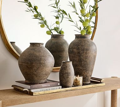 Rustic Brown Vase Collection | Pottery Barn (US)