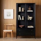 Bronzed Iron Tall Glass Cabinet (40") | West Elm (US)