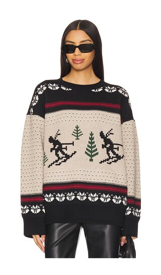 Theo Fairisle Sweater in Brown & Camel Multi | Revolve Clothing (Global)