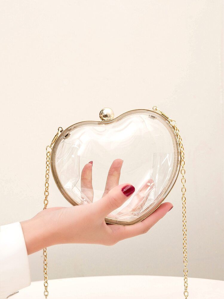 Mini Clear Heart Design Novelty Bag | SHEIN