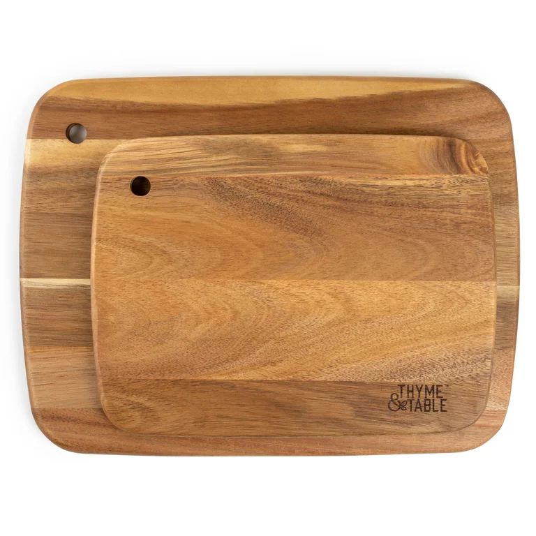 Thyme & Table Acacia Wood Cutting Board, 2 Piece Set | Walmart (US)