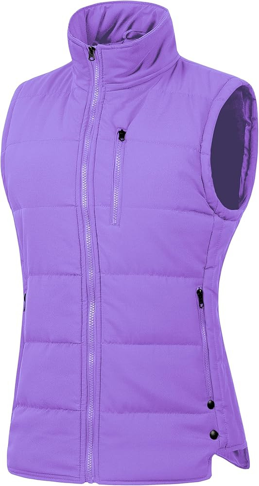 Chrisuno Women's Winter Vests Outerwear Lightweight Quilted Puffer Utility Vest | Amazon (US)