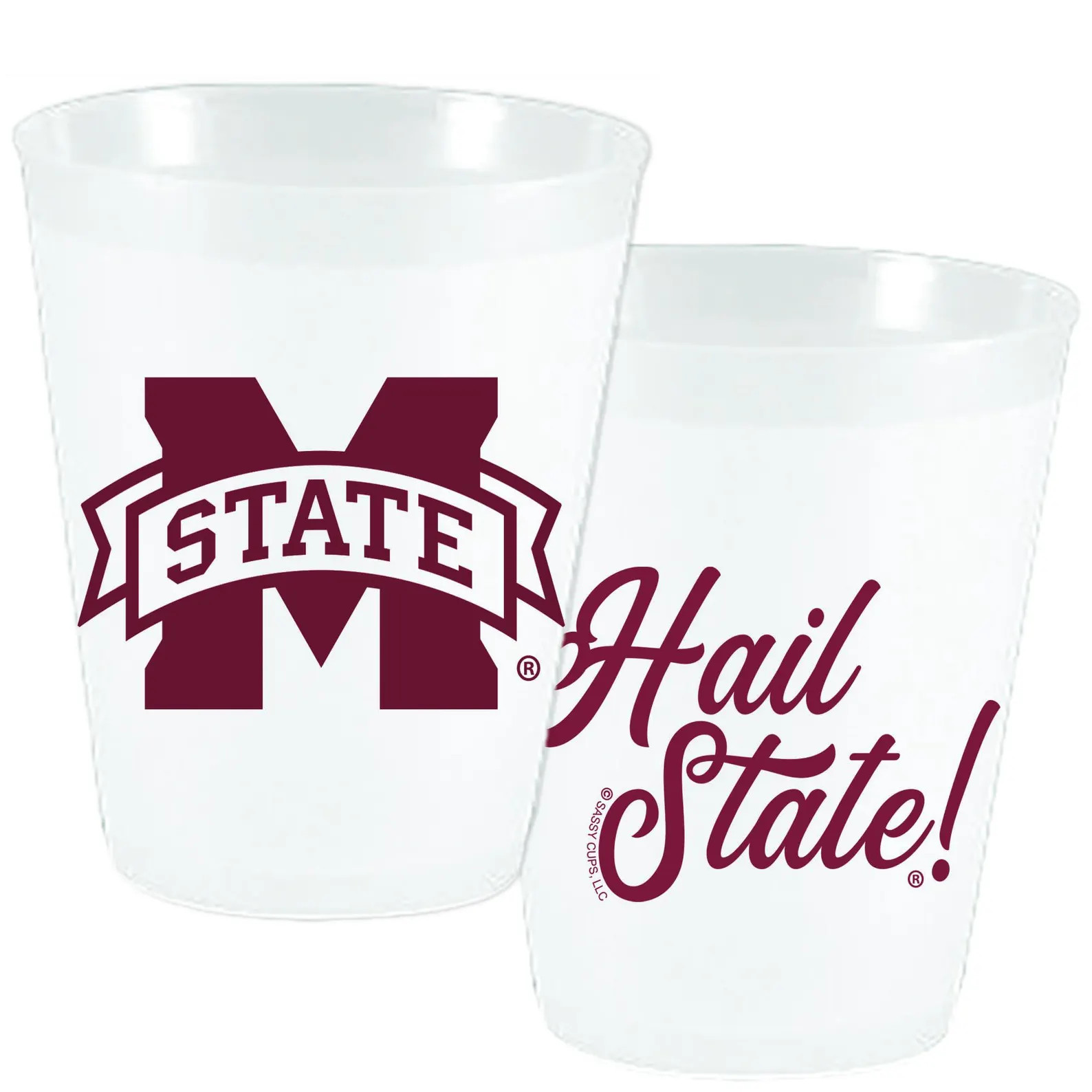 MSU Cups - 10 Pack 16oz - Officially Licensed Mississippi State University Reusable Plastic Cups ... | Etsy (Global)