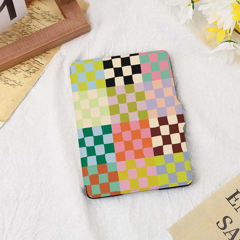 Colored Mosaic Square Kindle Case Cover for Kindle 11 Paperwhite 1/2/3/4, Kindle 2019/2022, Kindl... | Etsy (US)