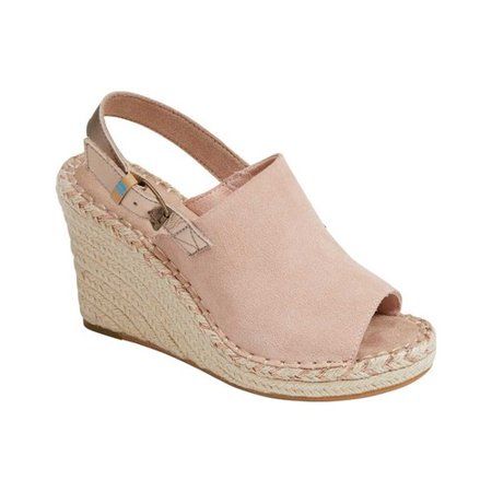 Women's TOMS Monica Suede Wedge Slingback Sandal | Walmart (US)