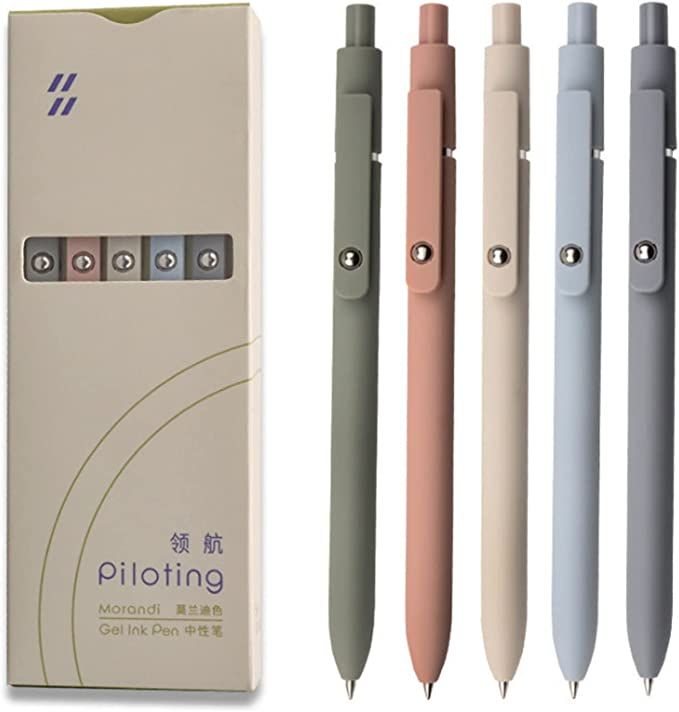 UIXJODO Gel Pens, 5 Pcs 0.5mm Japanese Black Ink Pens Fine Point Smooth Writing High-End Series f... | Amazon (US)