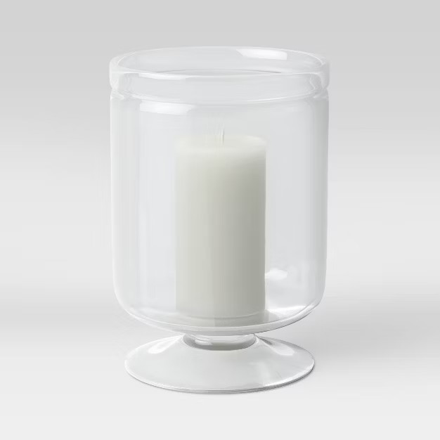 11" x 7.8" Glass Hurricane Candle Holder - Threshold™ | Target