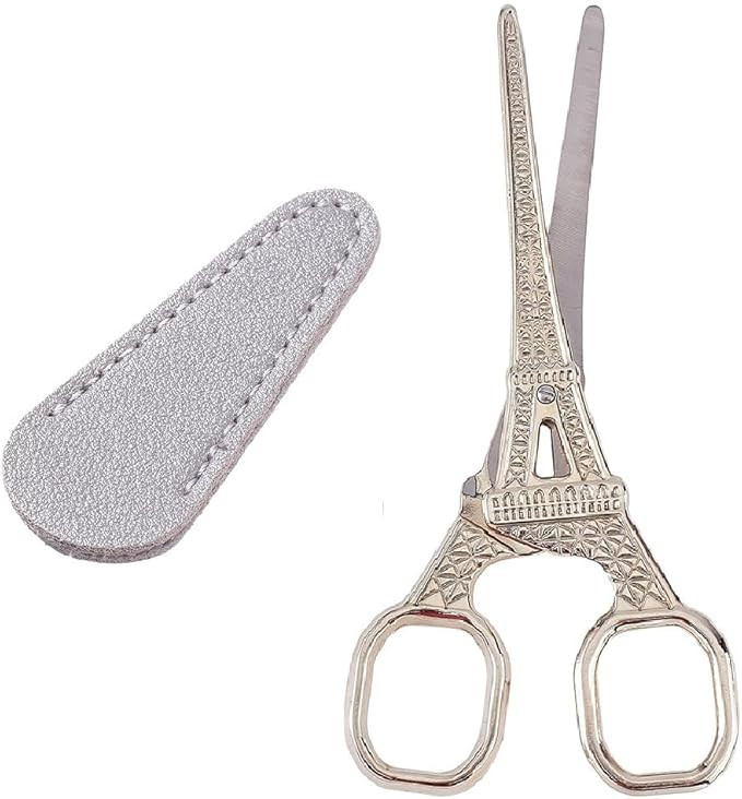 SUNNYCLUE 1Pcs 2 Styles Eiffel Tower Sewing Scissors Cover Stainless Steel Vintage Embroidery Sci... | Amazon (US)