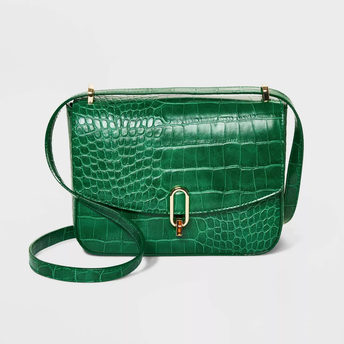 Crocodile Print Refined Crossbody Bag - A New Day™ Green | Target
