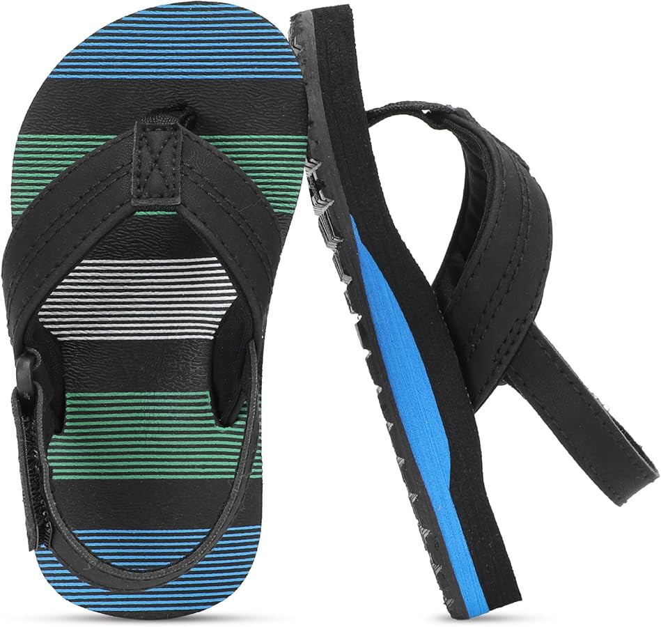 Toddler Flip Flops Girls Boys Sandals Adjustable Back Strap Cute Summer Spring Non-slip Pool Beac... | Amazon (US)