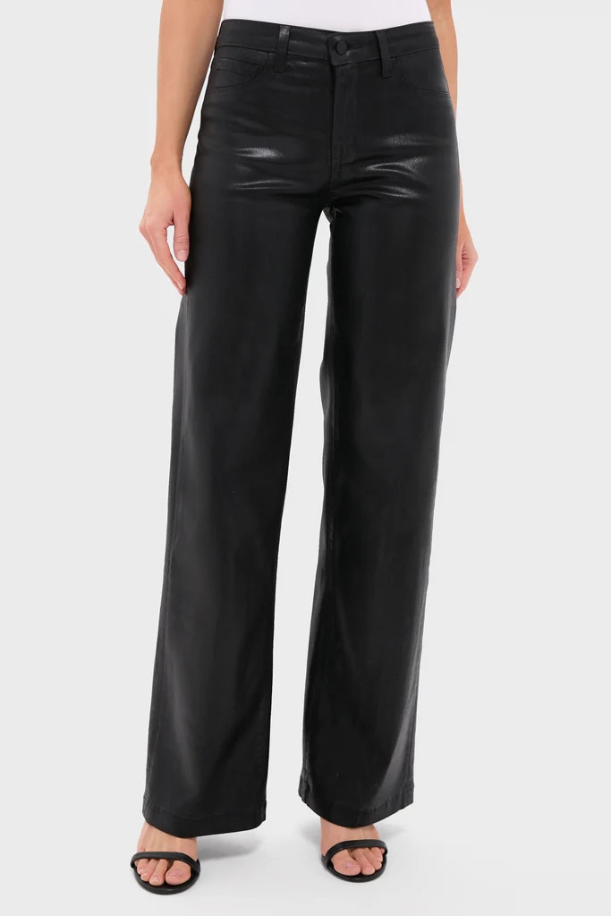 Noir Coated Clayton High Rise Wide Leg | Tuckernuck (US)