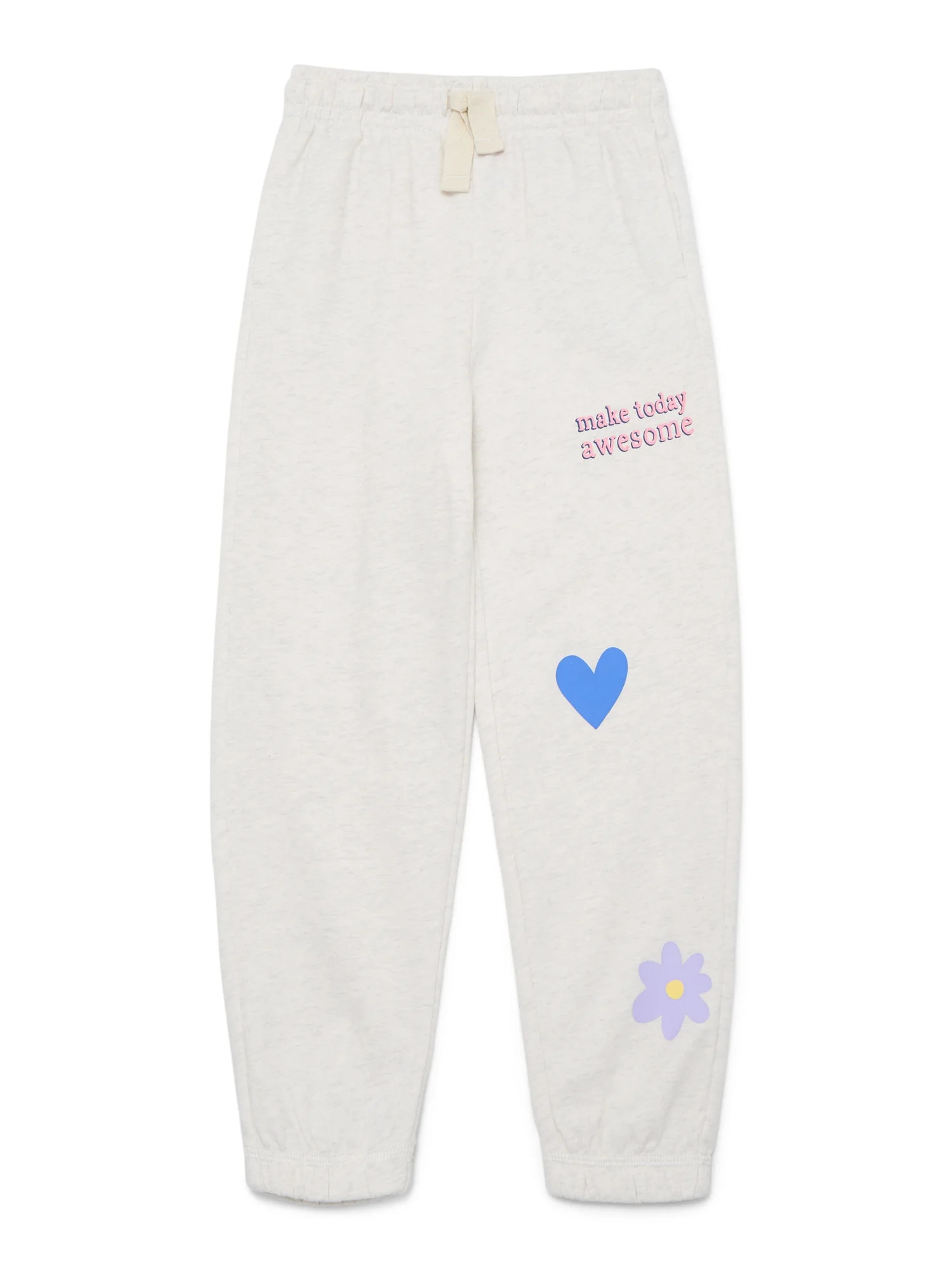 Wonder Nation Little Girls Fleece Jogger Pants, Sizes 4-10 | Walmart (US)