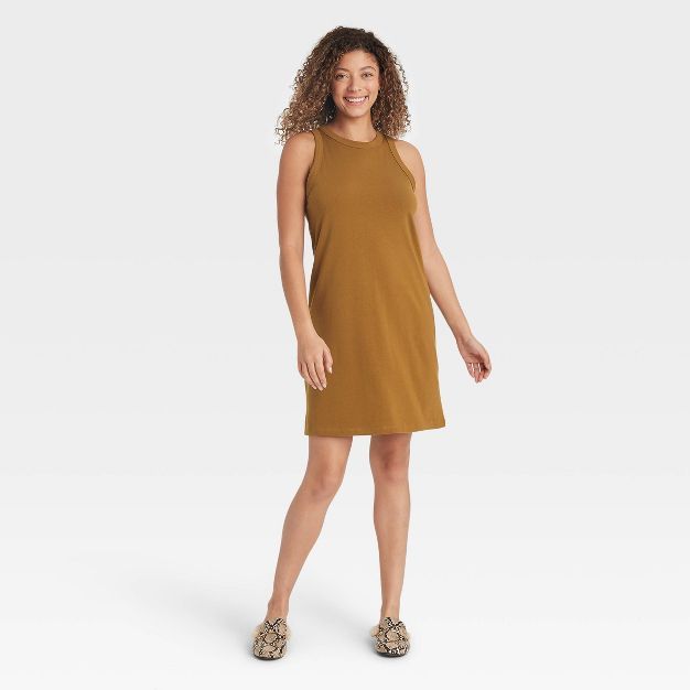 Women&#39;s Knit Tank Dress - A New Day&#8482;  Olive M | Target