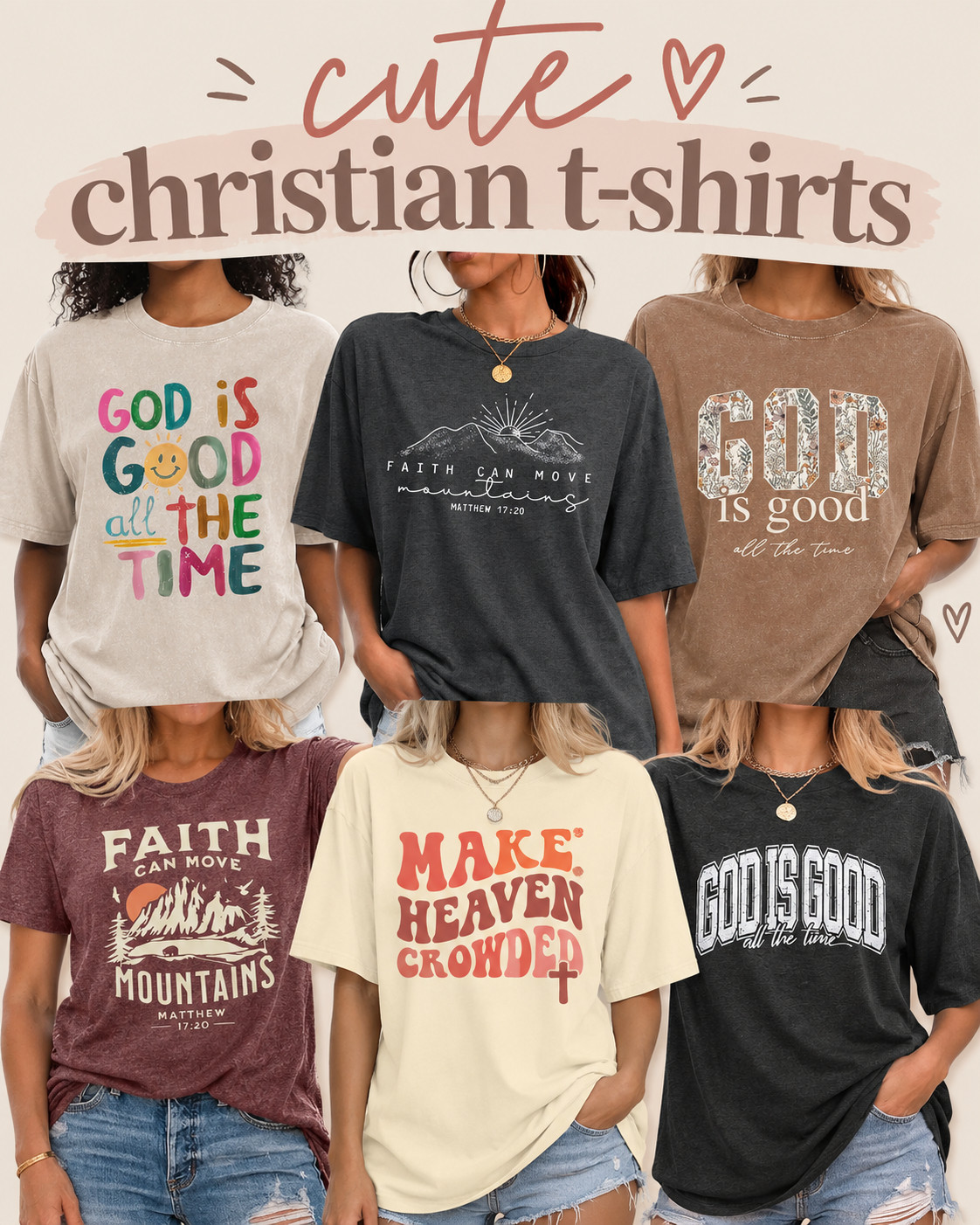 Cute tees + little reminders of what’s true 🤍✝️ These are all so good! Perfect for everyday wear, Bible study, church, or just running around town.

#christianfashion #christiantshirts #faithbased #jesusgirl #christianwoman #faithoverfear #christianstyle 

 #LTKmomlife