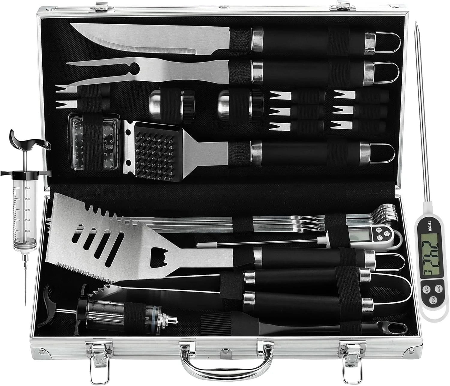 Grilljoy 24PCS BBQ Grill Accessories Set with Spatula Set- Perfect Grill Gifts for Men | Walmart (US)